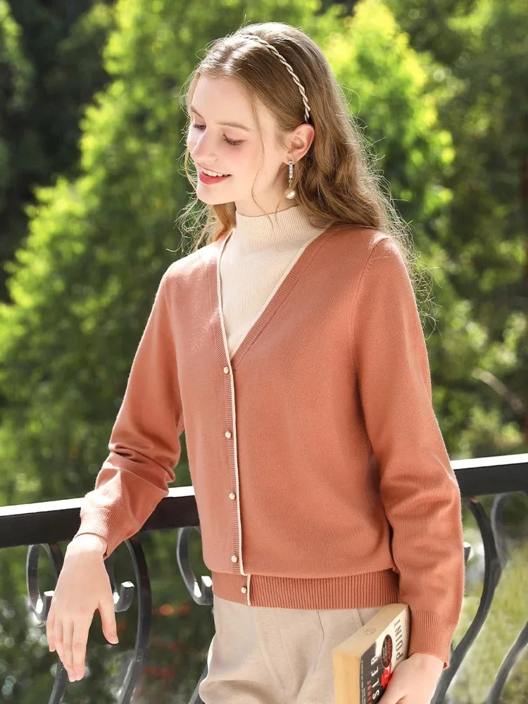 Suéter de cuello alto con patchwork acogedor