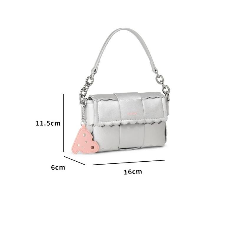 Elegante gewebte Kissenhandtasche