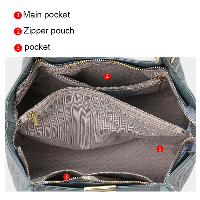 Elegante Handtasche aus Leder mit Krokodilmuster für Damen – Korbtasche mit großem Fassungsvermögen