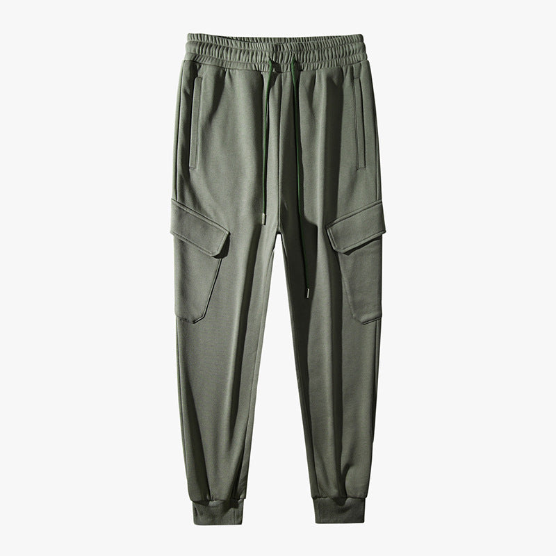 Dicke, einfarbige, vielseitige, lässige, lange Jogginghose für Herren