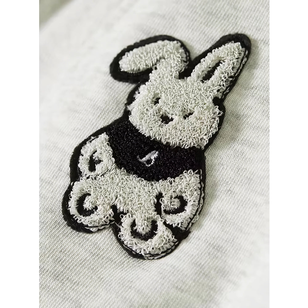 Lockeres Sweatshirt mit halbem Reißverschluss