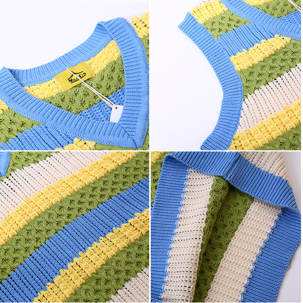 Chaleco tipo suéter de algodón con estilo