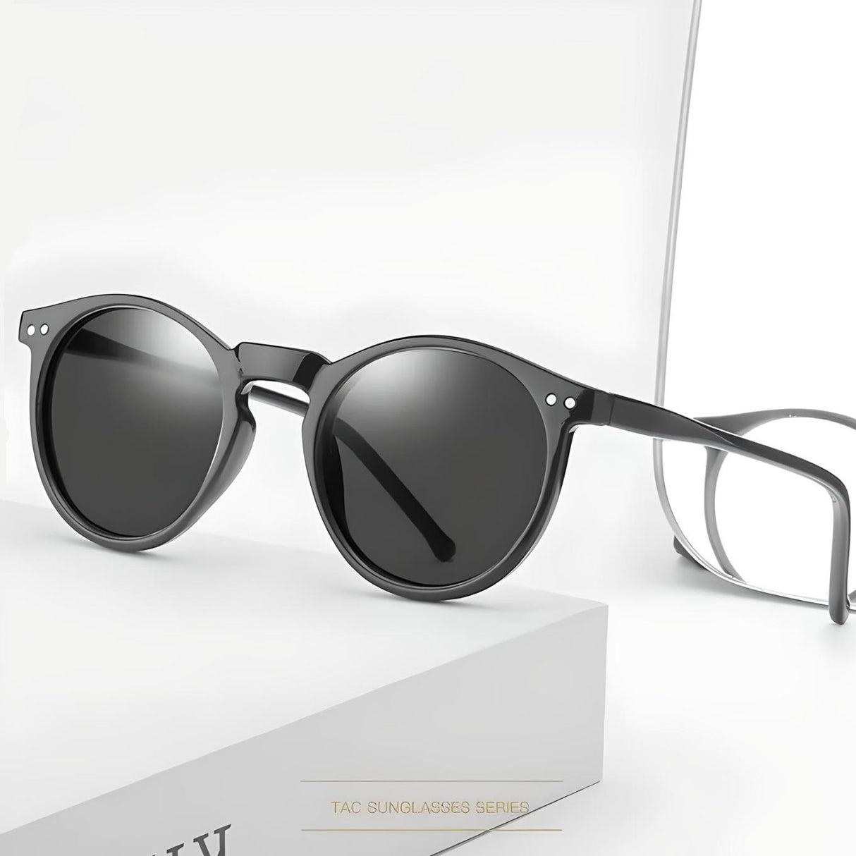 Gafas de sol polarizadas redondas retro 2024 UV400