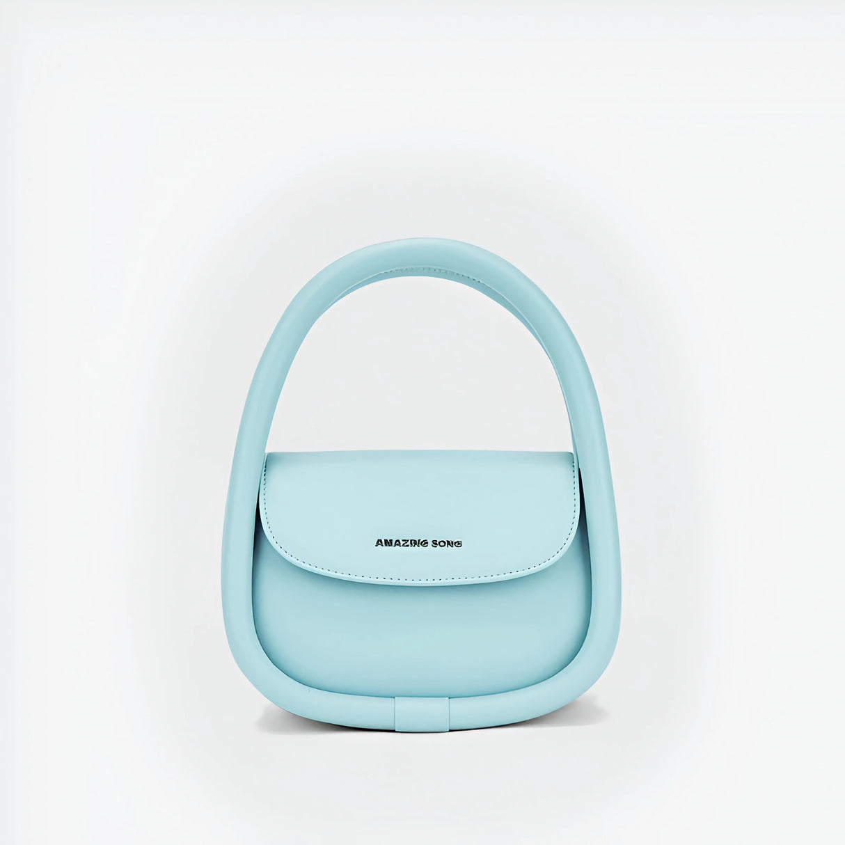 Bolso bandolera trapezoidal mediano de piel