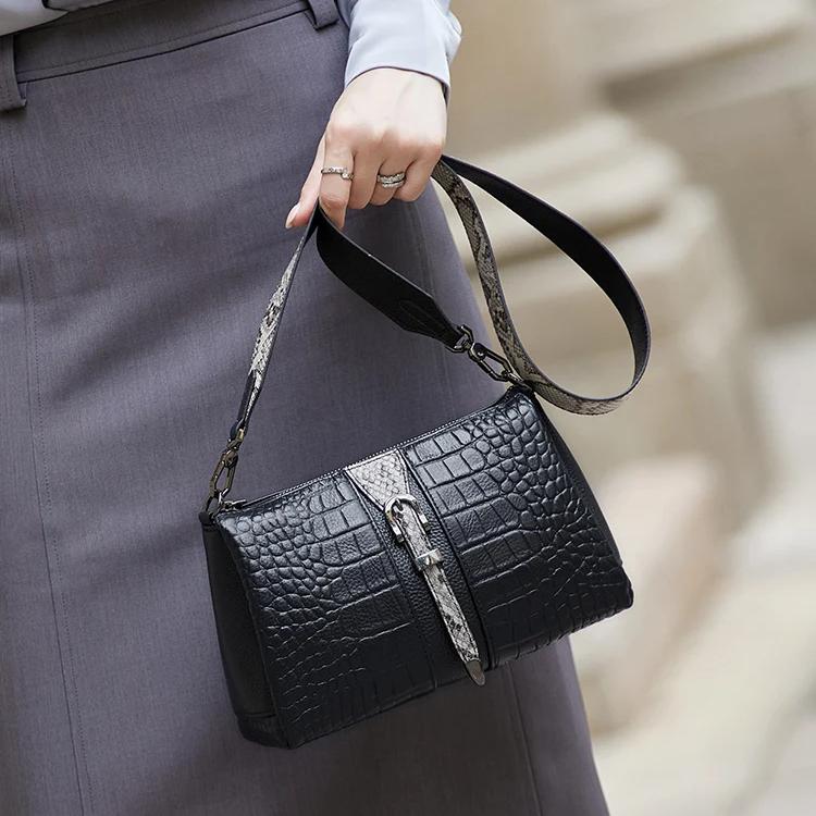 Umhängetasche aus echtem Leder für Damen