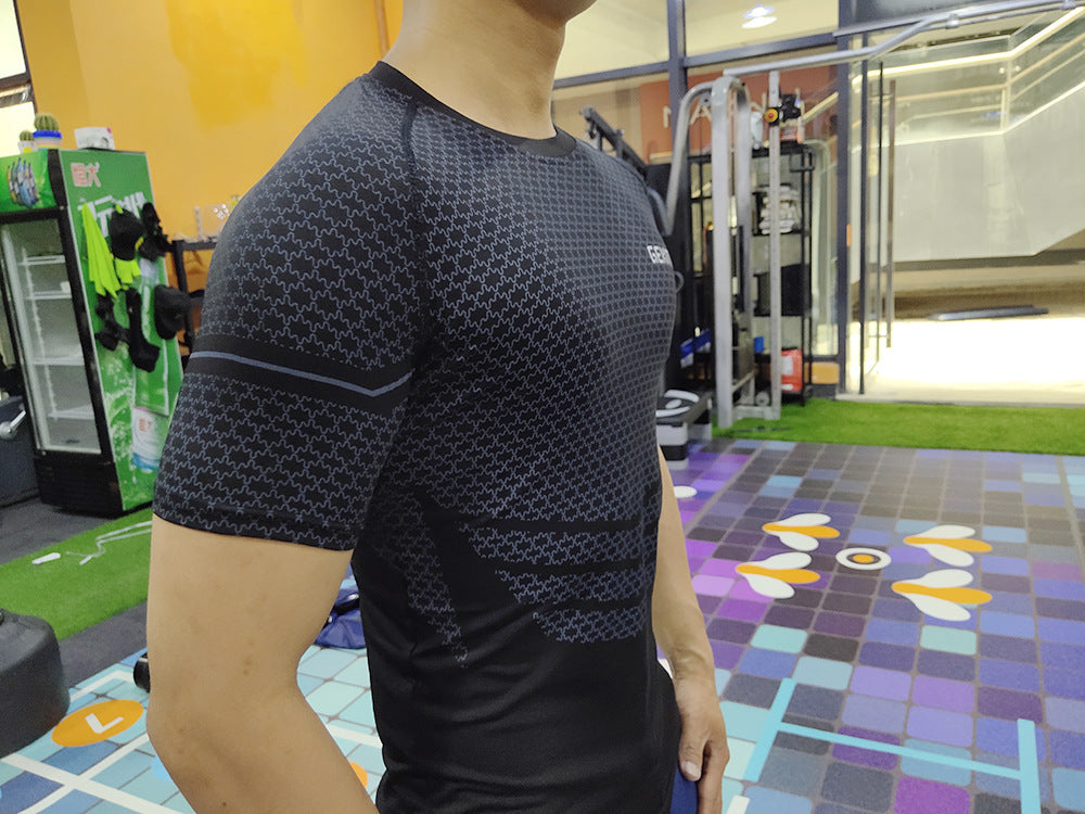 Elastisches Freizeit-Lauf-Trainings-T-Shirt für Herren