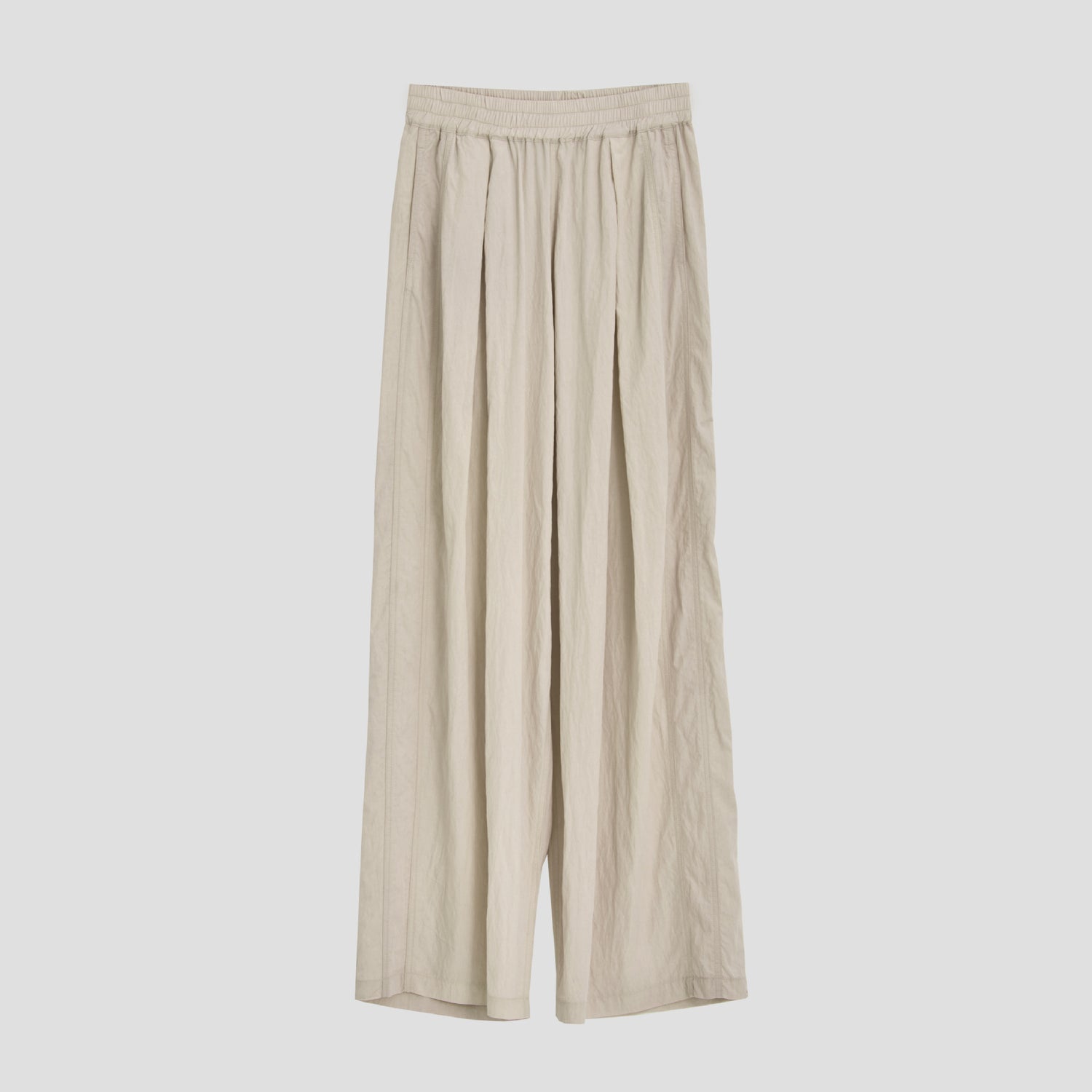 Plissierte Hose mit hoher Taille und weitem Bein für Damen