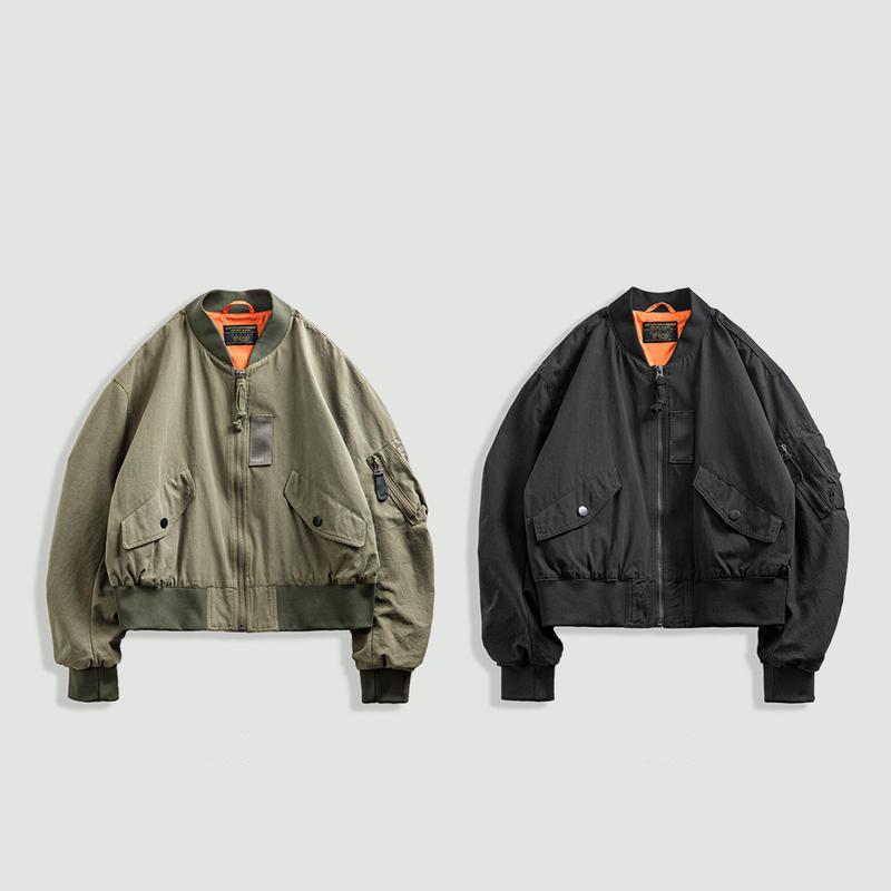 Chaqueta bomber universitaria retro para mujer