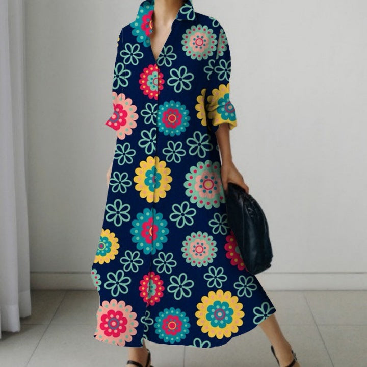 Nuevo vestido de lunares con temperamento de moda