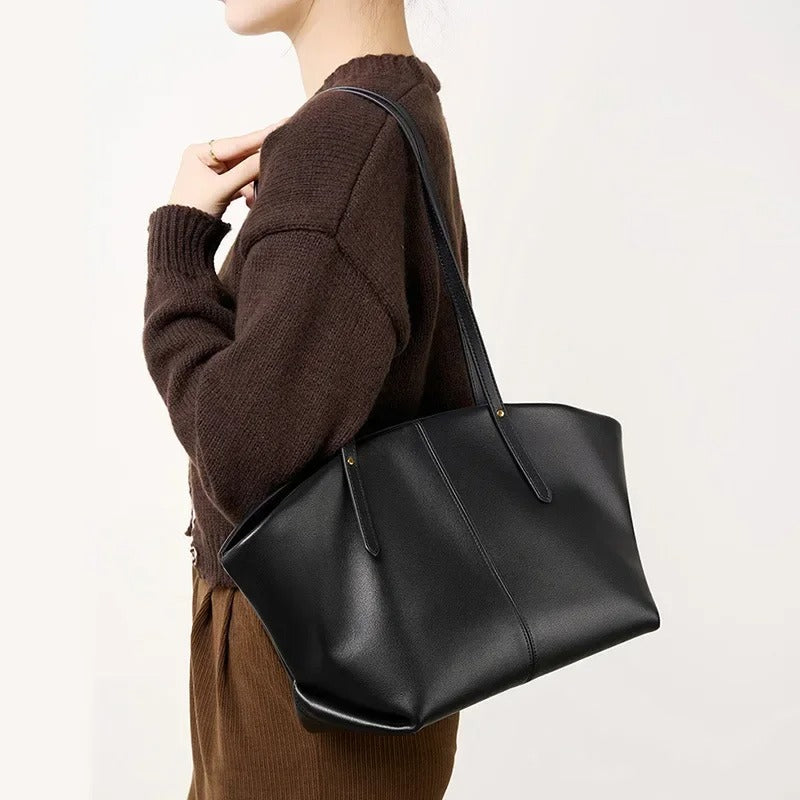 Bolso de hombro de cuero genuino de lujo