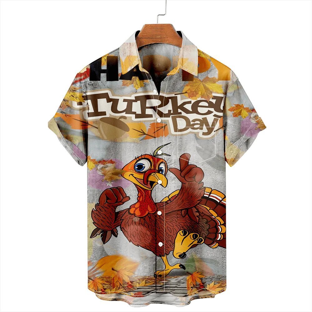 Camisa informal de manga corta de talla grande para hombre