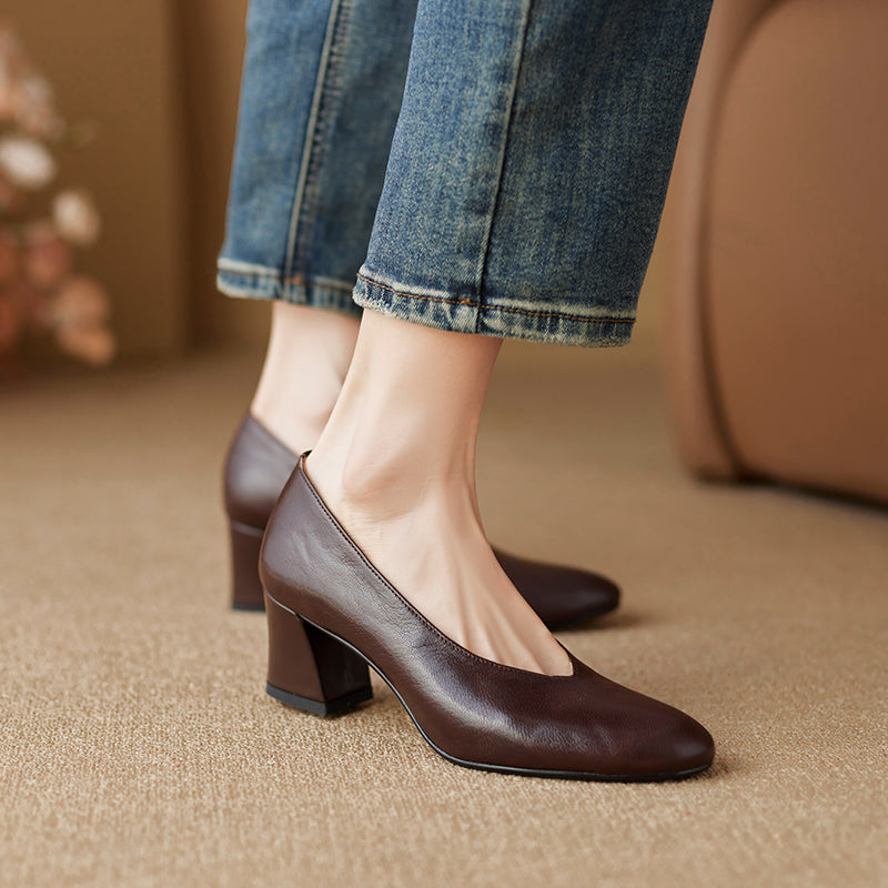 Tacones altos retro de primavera para mujer