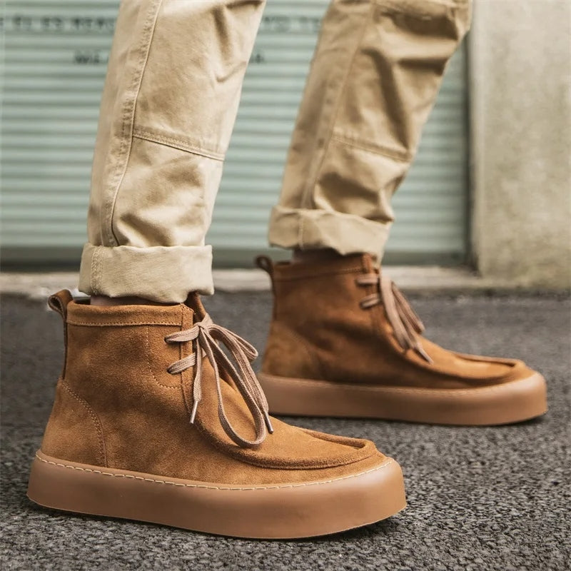 Neu Herbst Winter herren Kuh Wildleder Leder Loafer