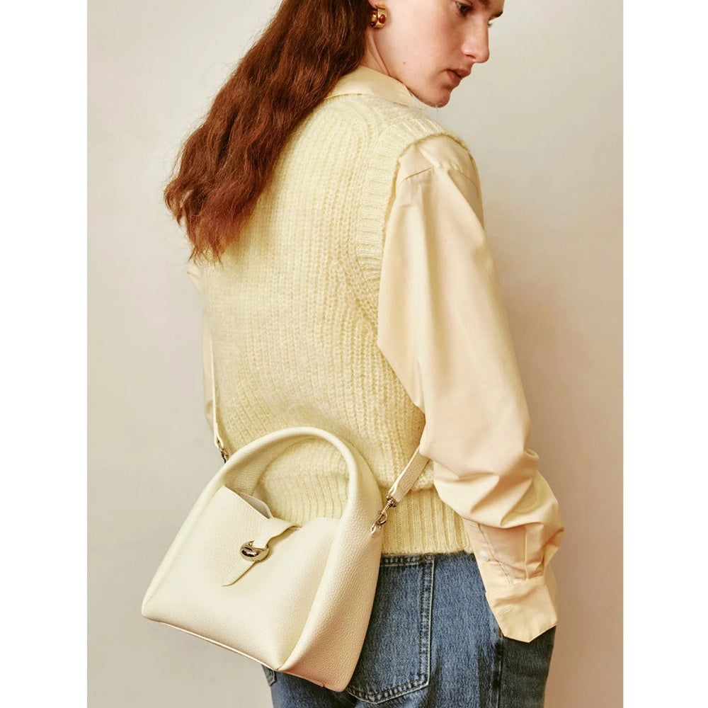Bolso de hombro de cuero de lujo para mujer