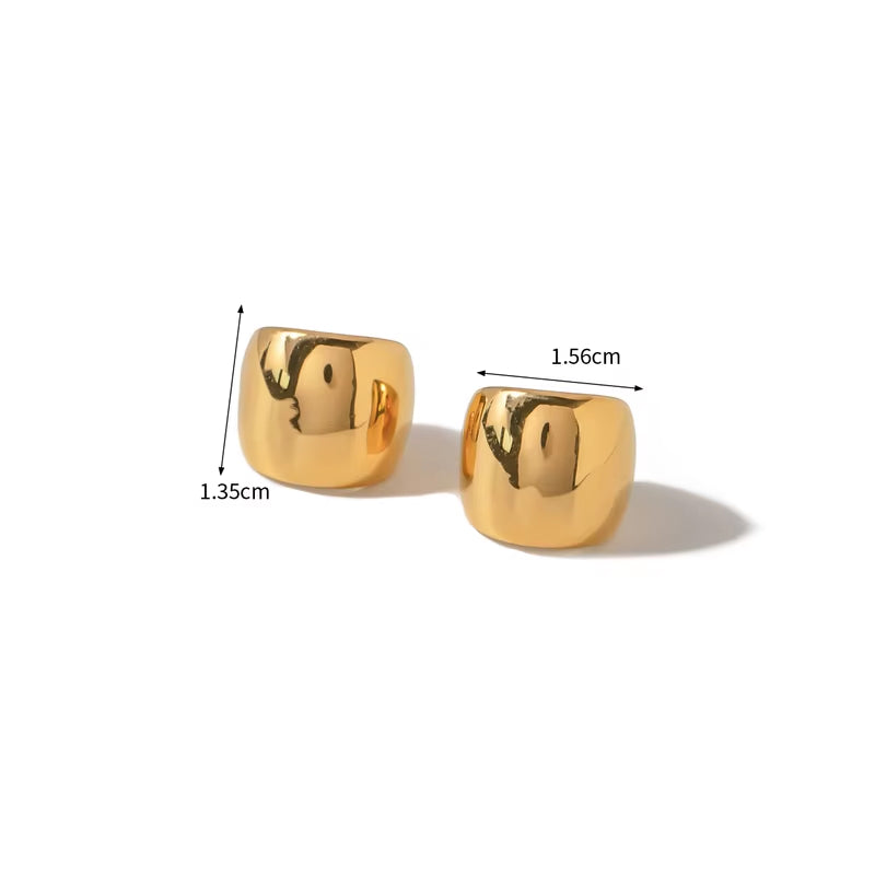 Clips de oreja minimalistas de acero inoxidable