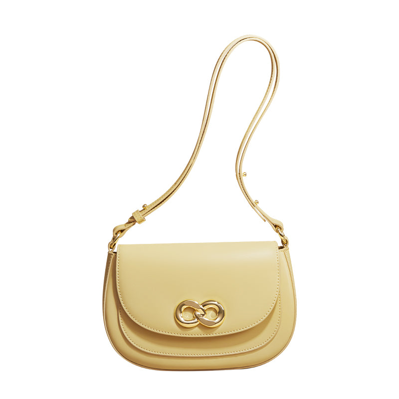 Bolso de hombro elegante de piel de vaca para mujer