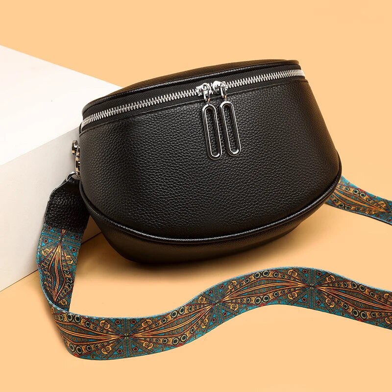 Bolso bandolera y de hombro de piel auténtica de lujo para mujer
