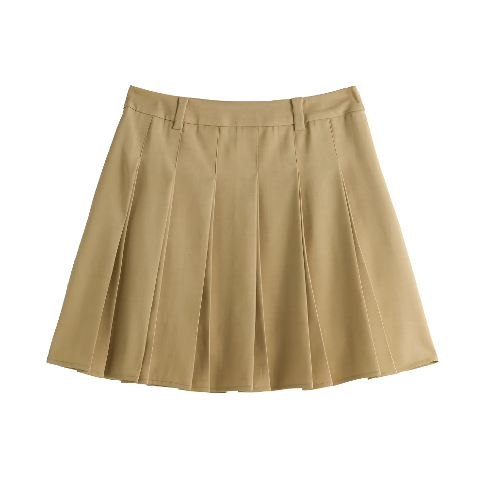 Falda retro de talle alto con corte A