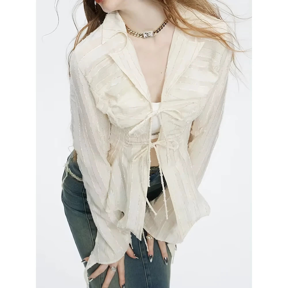 Sexy Bluse mit Schnürung für Damen