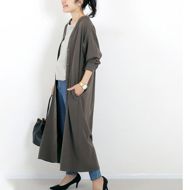 Vestido camisero de otoño-invierno para mujer