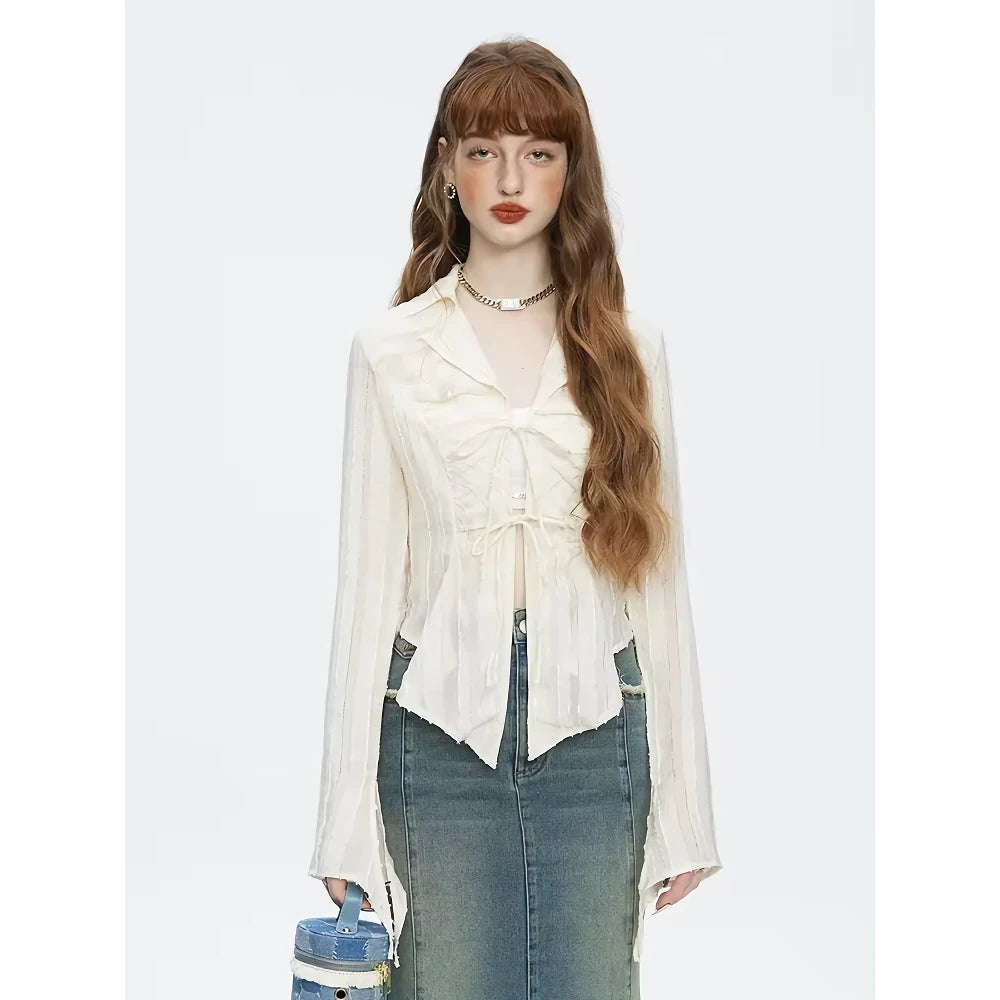Sexy Bluse mit Schnürung für Damen