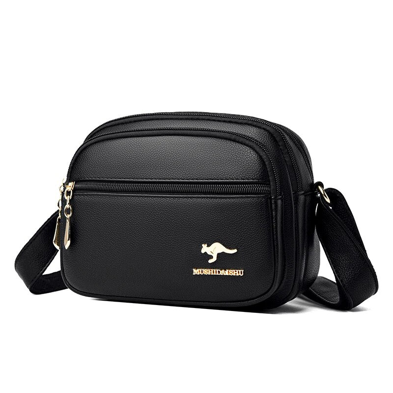 Stylish Multi-pocket PU Leather Shoulder Bag