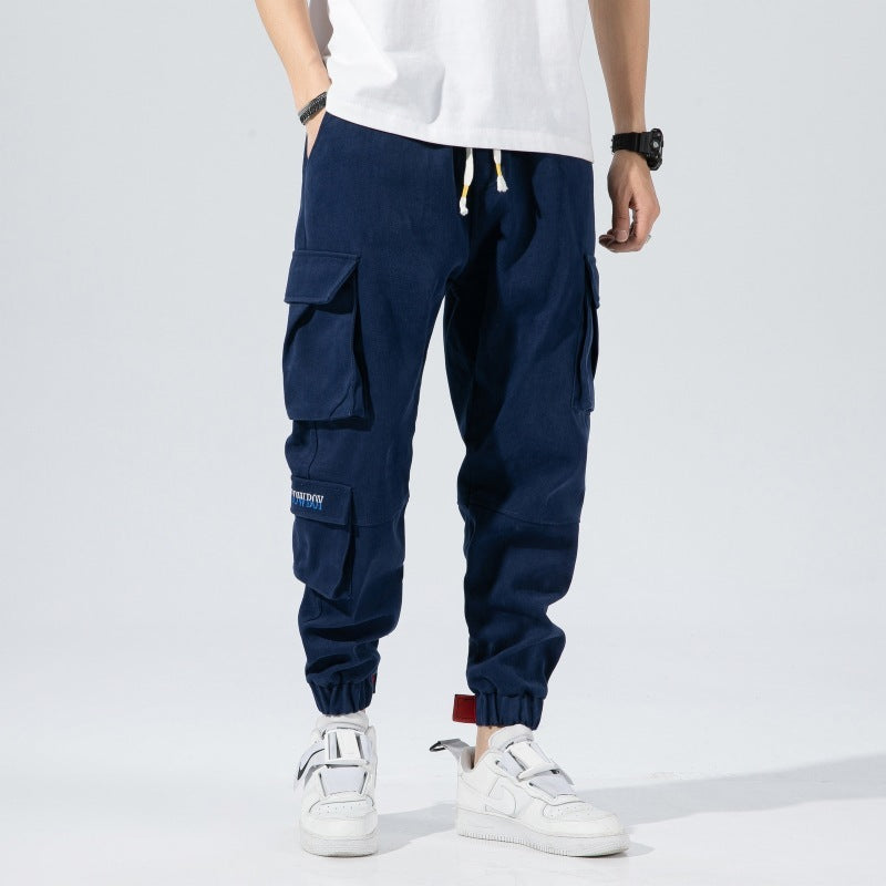Frühling Und Herbst Herren Casual Hosen Lose Breite Bein
