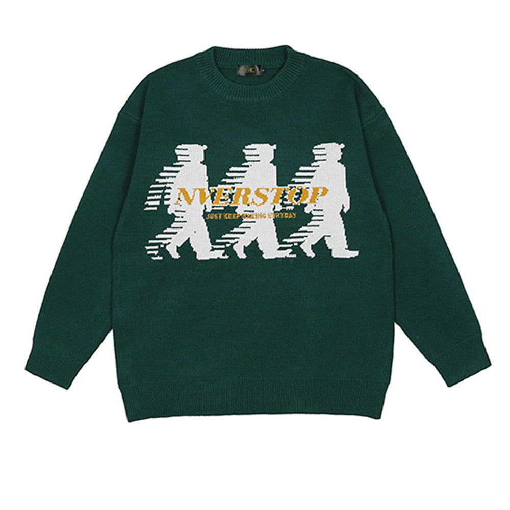 American Street Retro Crewneck Sweater