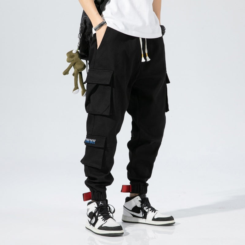 Frühling Und Herbst Herren Casual Hosen Lose Breite Bein