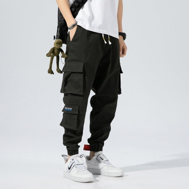 Frühling Und Herbst Herren Casual Hosen Lose Breite Bein