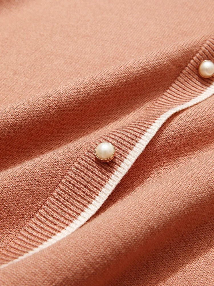 Suéter de cuello alto con patchwork acogedor