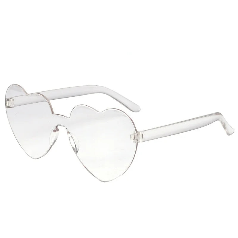 Gafas de sol polarizadas sin montura en forma de corazón para niñas