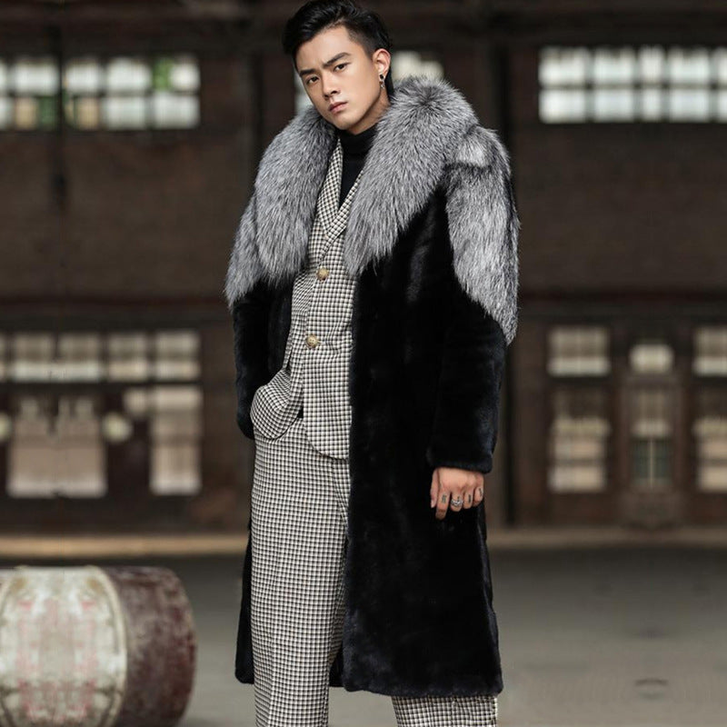 Chaqueta de piel de visón para hombre con parte superior térmica