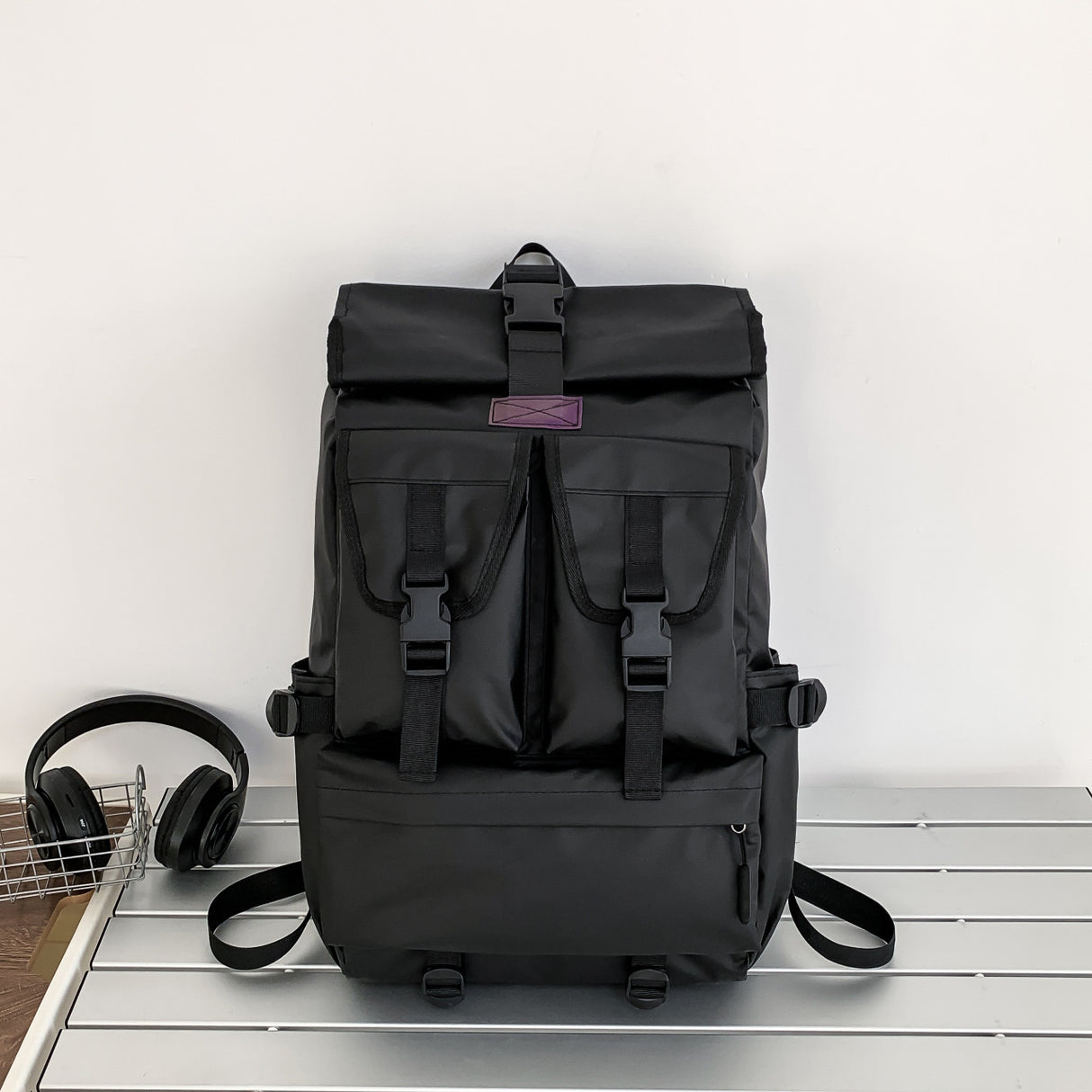 Mode Schwarz Rucksack männer Reise Große Kapazität