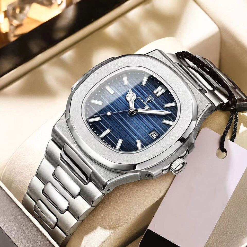 Luxuriöse quadratische Quarz-Herrenuhr