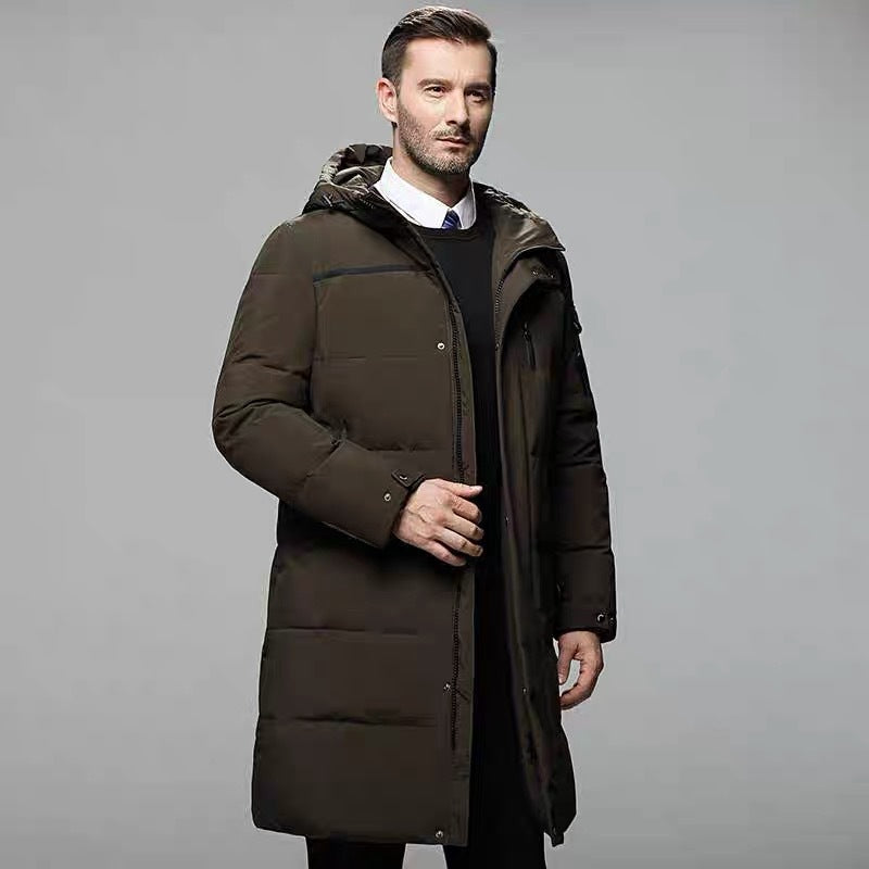 New Down Jacket Men's Mid-length Winter Thick Coat