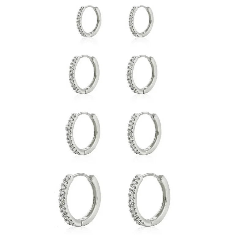 14 Karat vergoldetes Creolen-Set