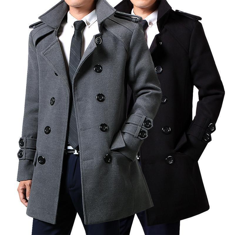Abrigo ajustado para hombre, moda coreana
