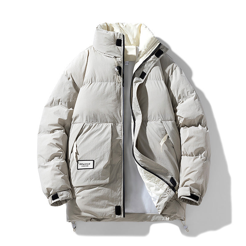 Nueva ropa de algodón para hombre, abrigo con forro polar grueso