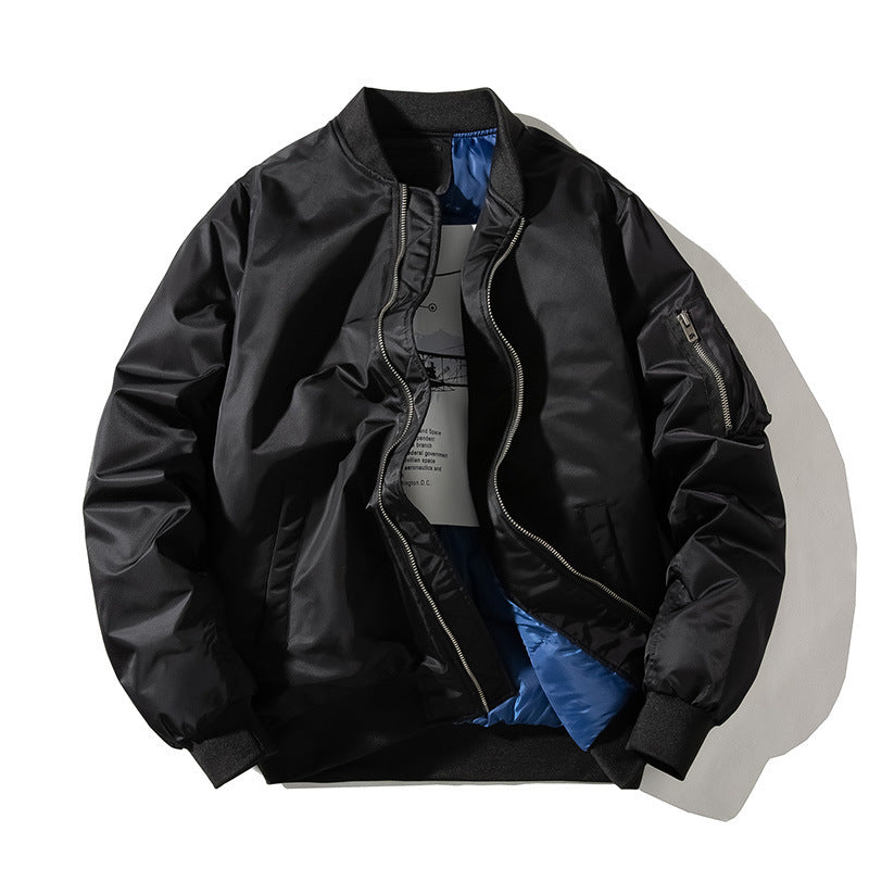 Acket Solid Pilot Chaquetas Hombres Militar Vuelo Béisbol