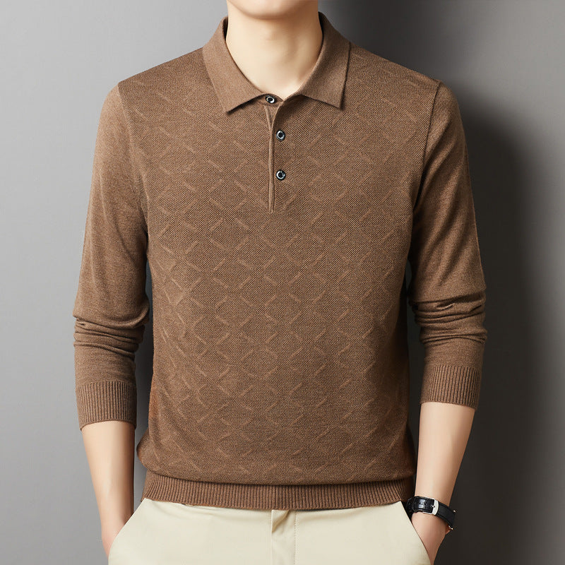 Strickwaren Herren Langarm Revers