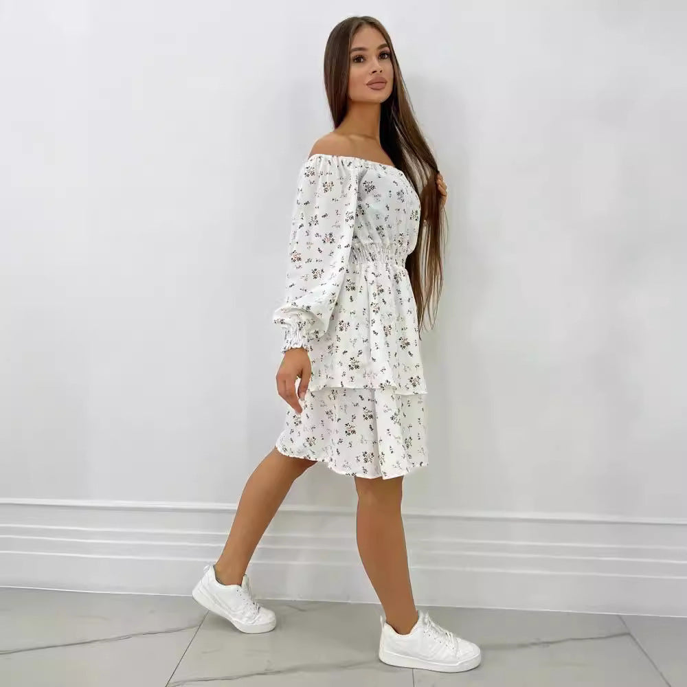 Vestido de fiesta de corte A con escote único para mujer