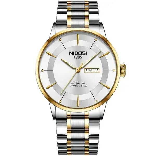 Luxury Waterproof Quartz Sports Watch with Luminous Stainless Steel