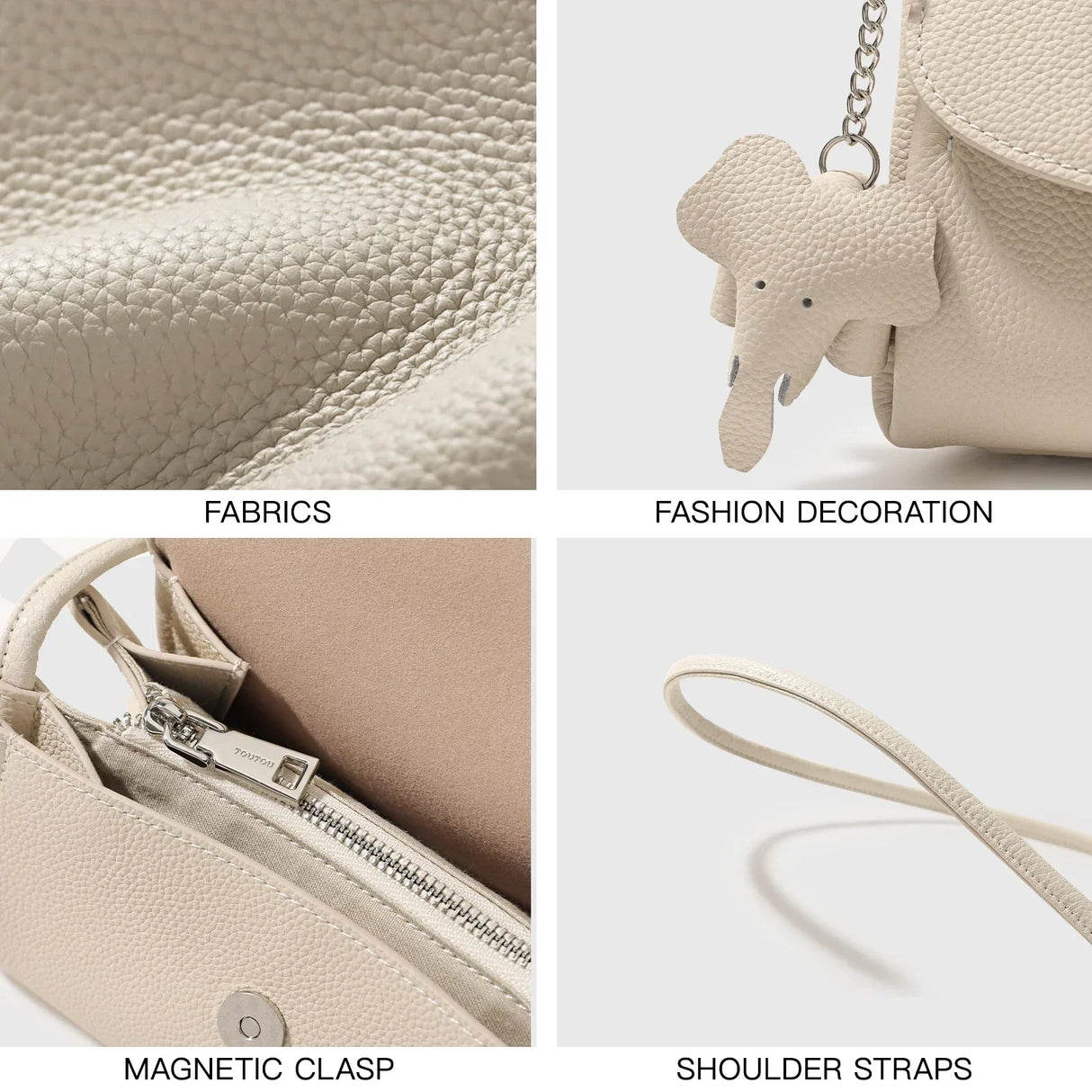 Handtasche aus echtem Togo-Narbenleder