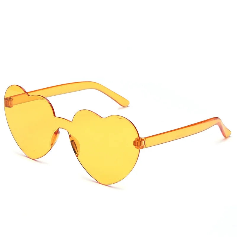 Gafas de sol polarizadas sin montura en forma de corazón para niñas
