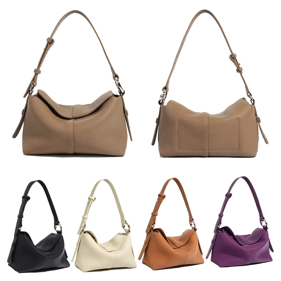 Bolso bandolera de piel auténtica para mujer con estilo