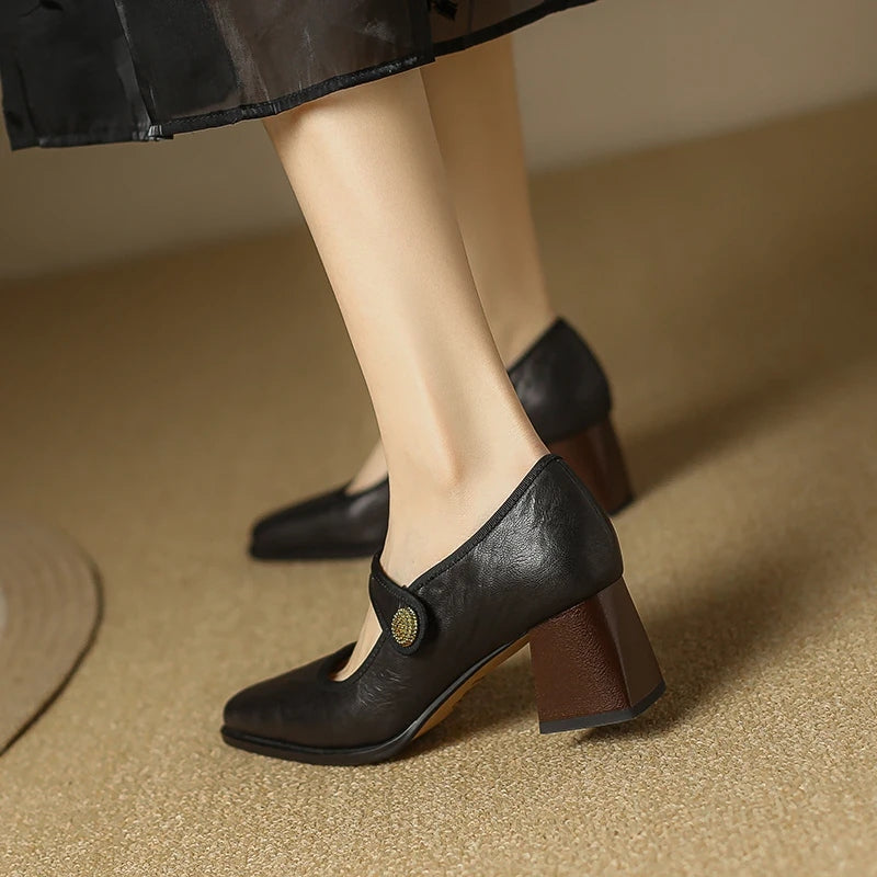 Elegante Herbst Mary Jane Pumps