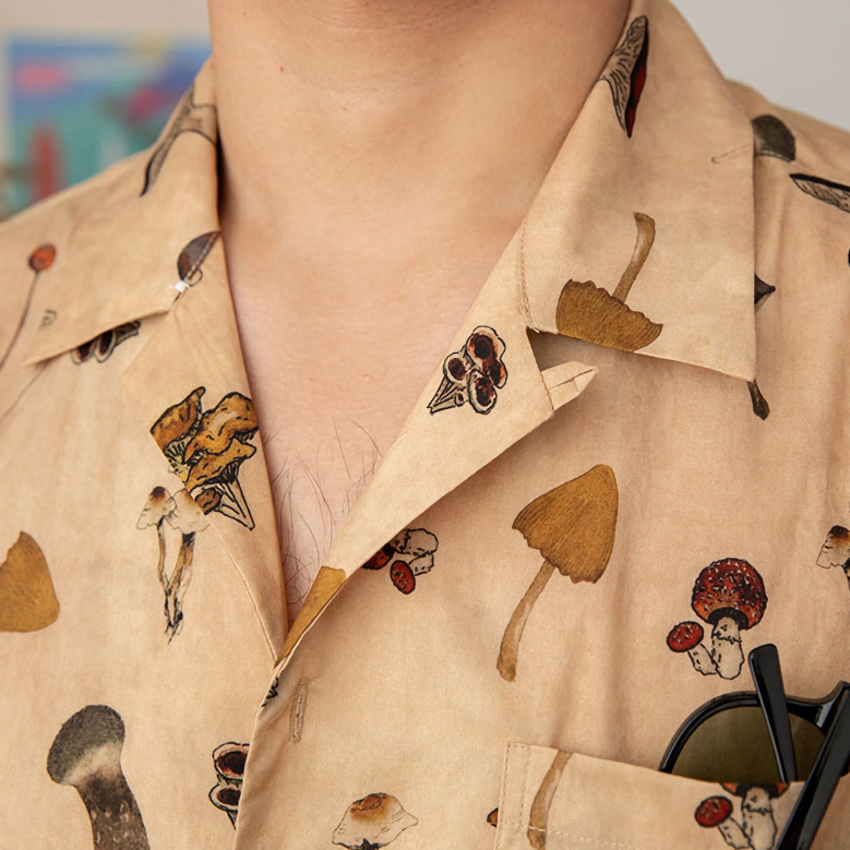 Camisa vintage de manga corta