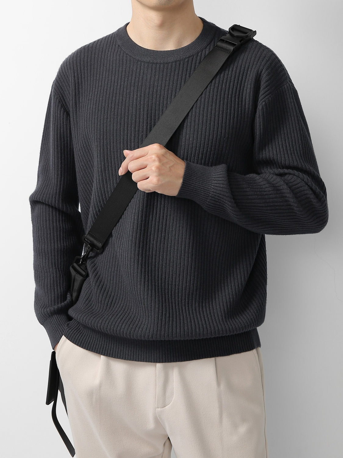 Lockeres und lässiges Retro-Oberteil im japanischen Stil mit koreanischer Textur