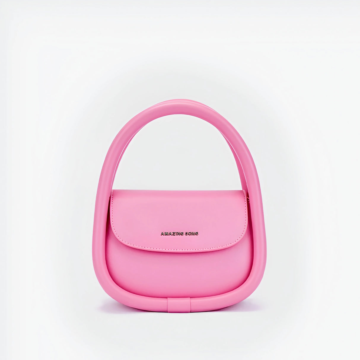 Bolso bandolera trapezoidal mediano de piel